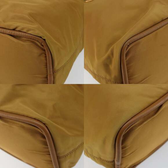 CELINE Hand Bag Nylon Brown Gold - Picture 10 of 13